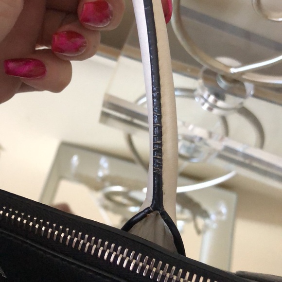 PRADA Leather Black/ White GRACE LUX 1BA175 Tote - Picture 12 of 14